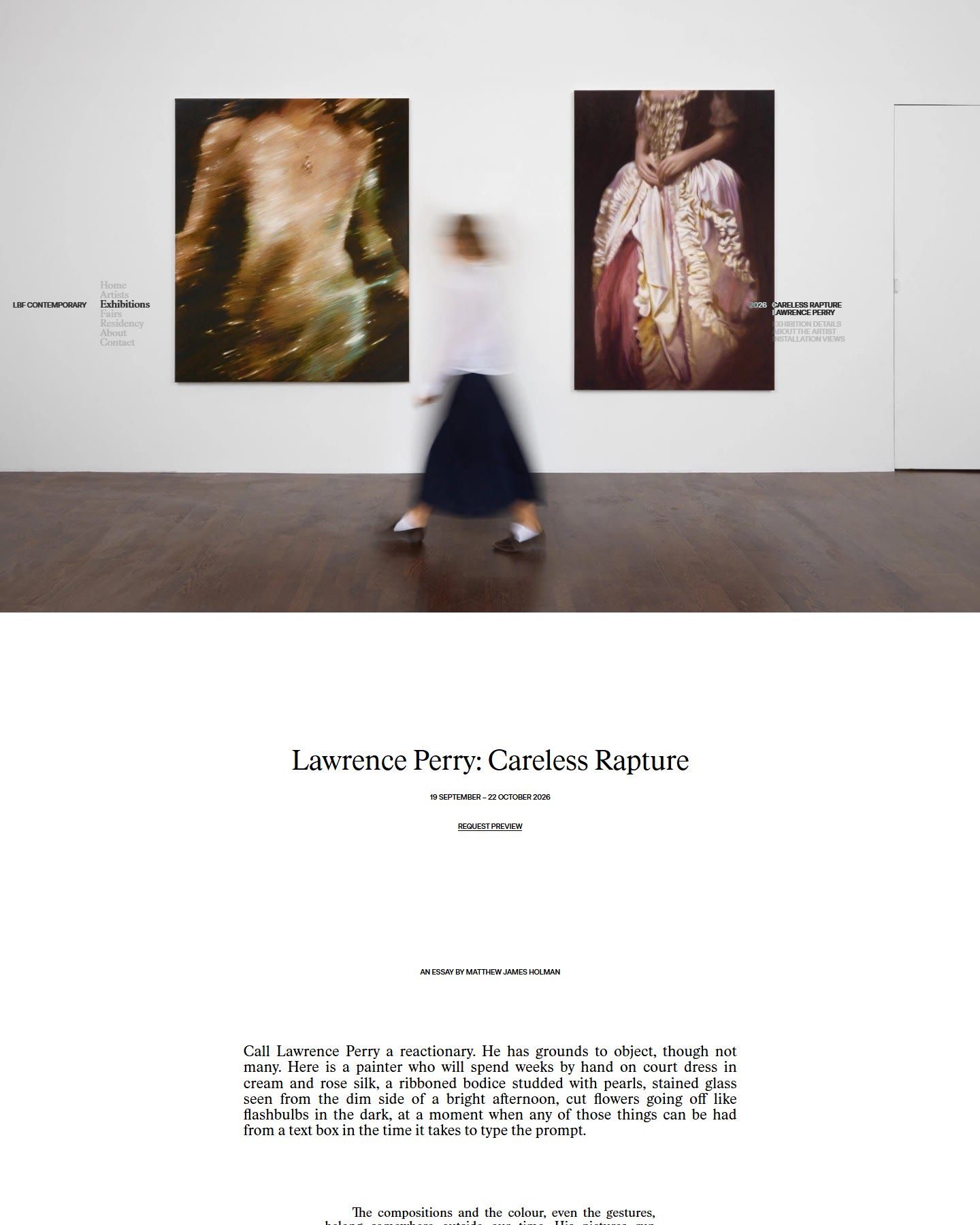 Страница выставки | Сайт галереи LBF Contemporary
